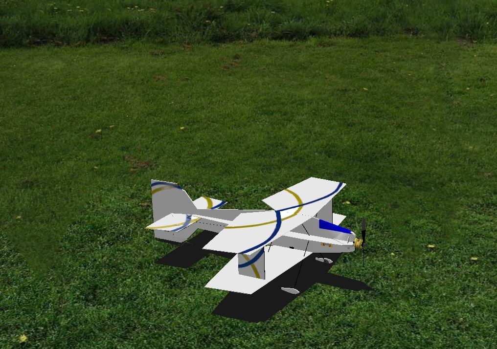 MC Reflection Blue and Yellow RC plane model for Absolute RC Simulator