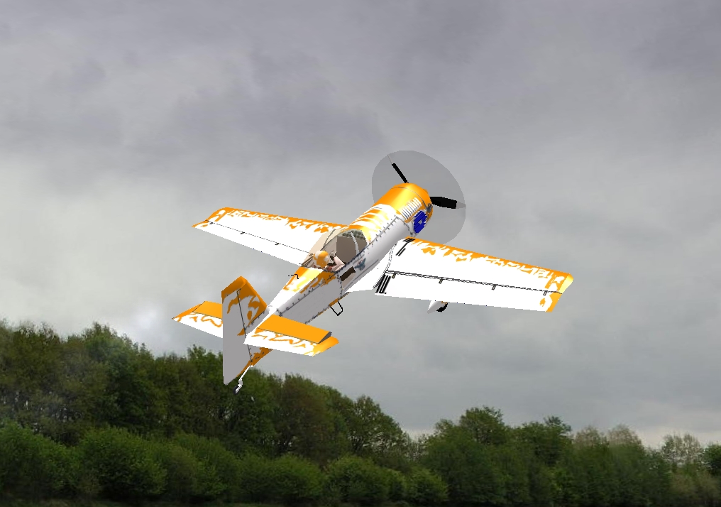 MC SU-31 Orange RC plane model for Absolute RC Simulator
